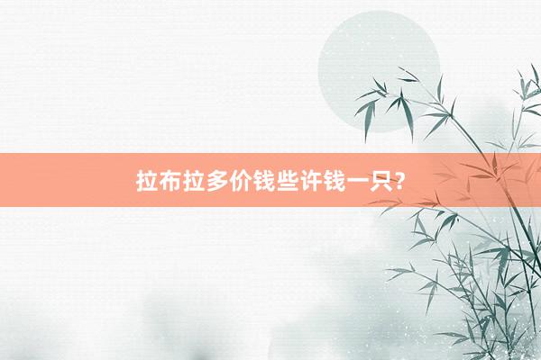拉布拉多价钱些许钱一只？